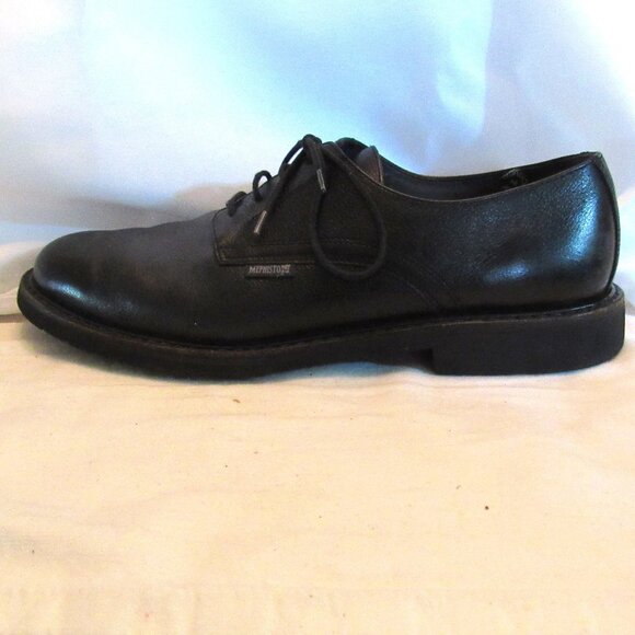 Mephisto Black Marlon Derbys Size 11 Goodyear Welt Air-Relax Pebbled Leather - Picture 10 of 13